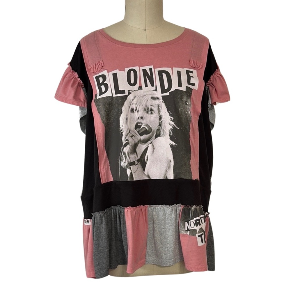 Upcycled by Me: Vintage Pink Gray & Black Blondie Graphic Breastfeeding Optional